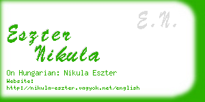 eszter nikula business card